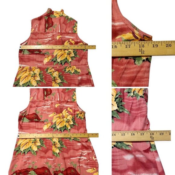 Tommy Bahama Silk Sleeveless Shirt Dress, Size 14, Hawaiian Floral Print - Picture 14 of 16